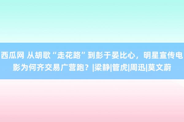 西瓜网 从胡歌“走花路”到彭于晏比心，明星宣传电影为何齐交易广营跑？|梁静|管虎|周迅|莫文蔚