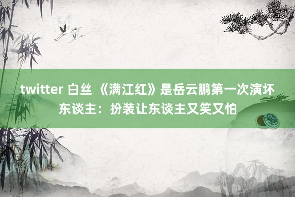 twitter 白丝 《满江红》是岳云鹏第一次演坏东谈主：扮装让东谈主又笑又怕